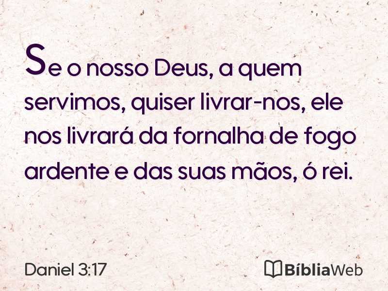 Daniel 3:17 em imagem para compartilhar