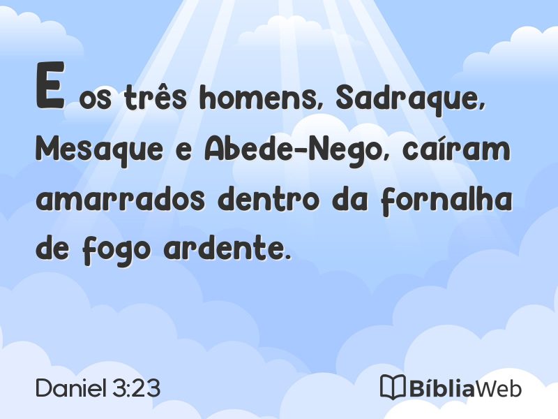 Daniel 3:23 em imagem para compartilhar