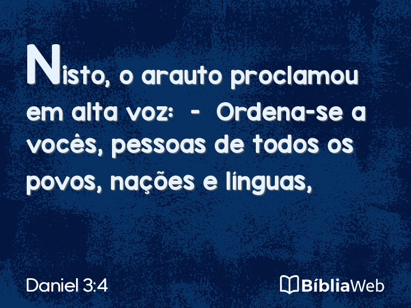 Daniel 3:4 em imagem para compartilhar