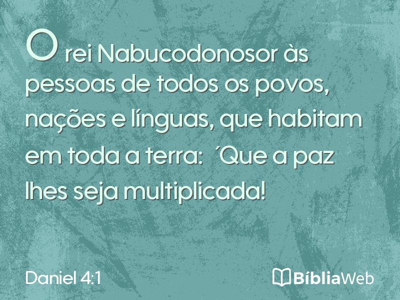 Daniel 4:1 em imagem para compartilhar
