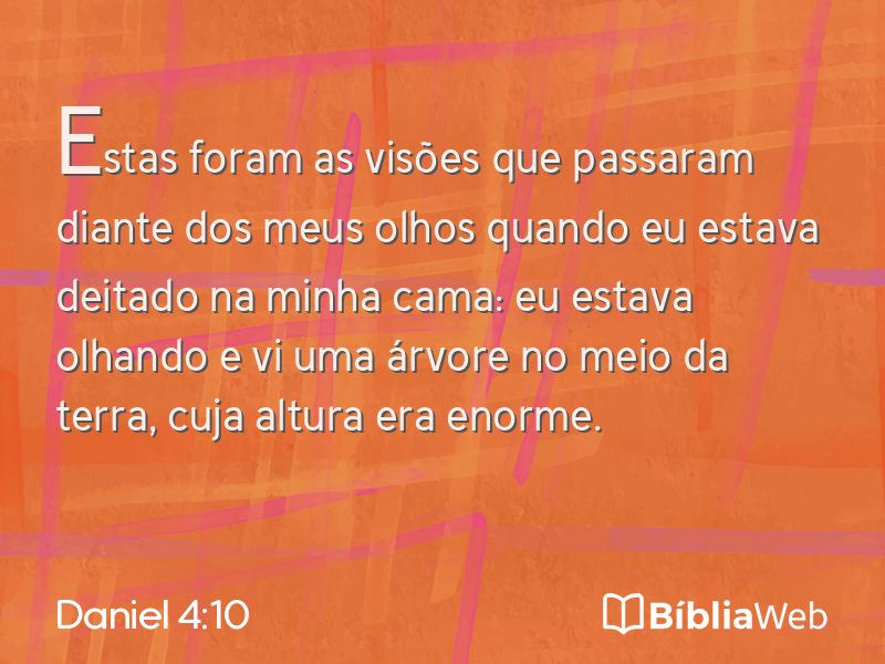 Daniel 4:10 em imagem para compartilhar