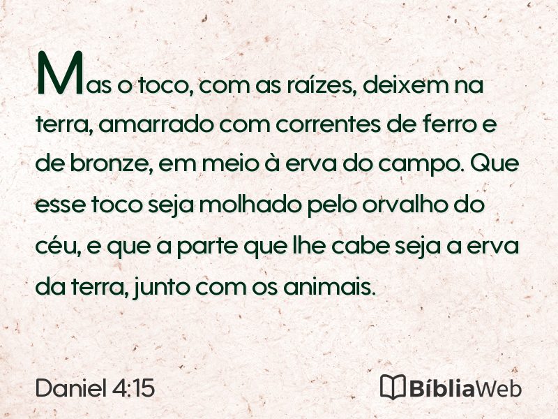 Daniel 4:15 em imagem para compartilhar