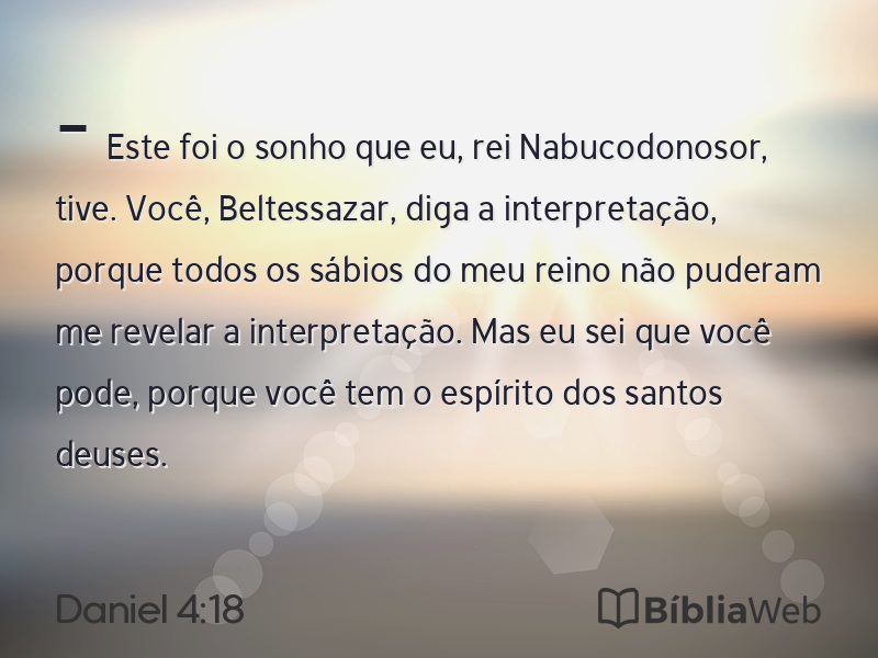 Daniel 4:18 em imagem para compartilhar