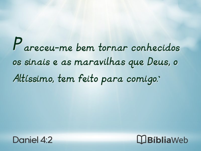Daniel 4:2 em imagem para compartilhar