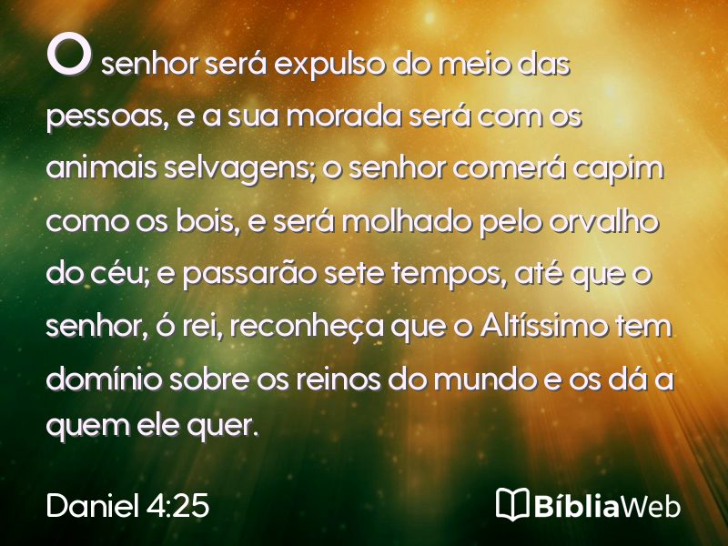 Daniel 4:25 em imagem para compartilhar
