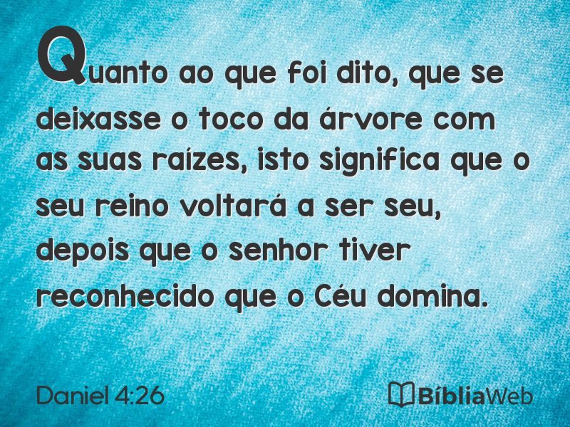 Daniel 4:26 em imagem para compartilhar