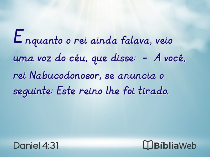 Daniel 4:31 em imagem para compartilhar