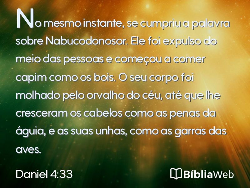 Daniel 4:33 em imagem para compartilhar