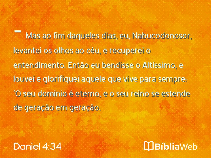 Daniel 4:34 em imagem para compartilhar
