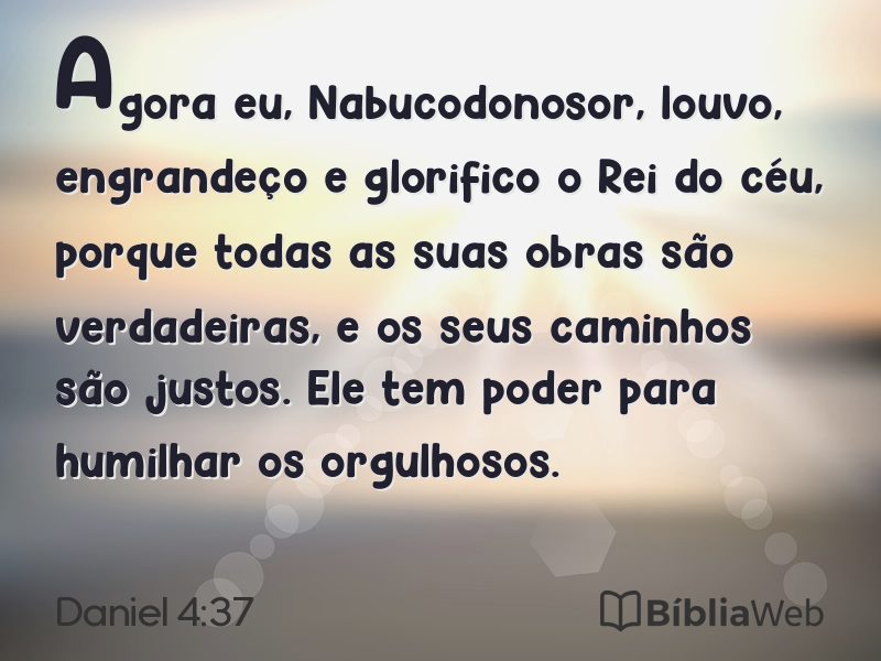 Daniel 4:37 em imagem para compartilhar