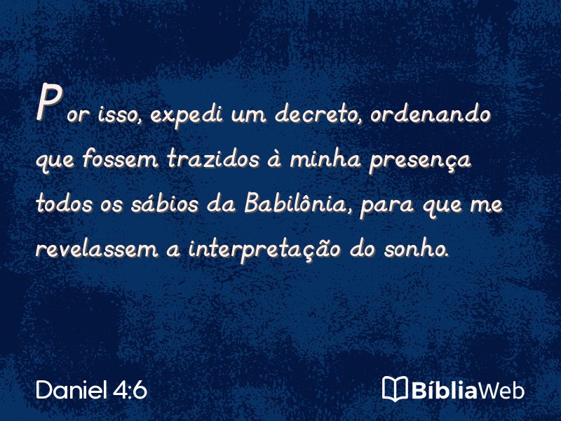 Daniel 4:6 em imagem para compartilhar