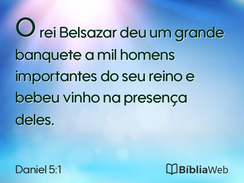 Daniel 5:1 em imagem para compartilhar