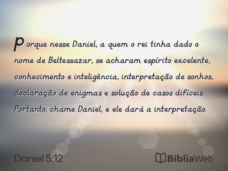 Daniel 5:12 em imagem para compartilhar