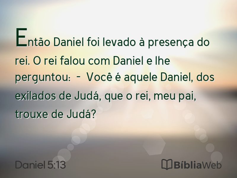 Daniel 5:13 em imagem para compartilhar