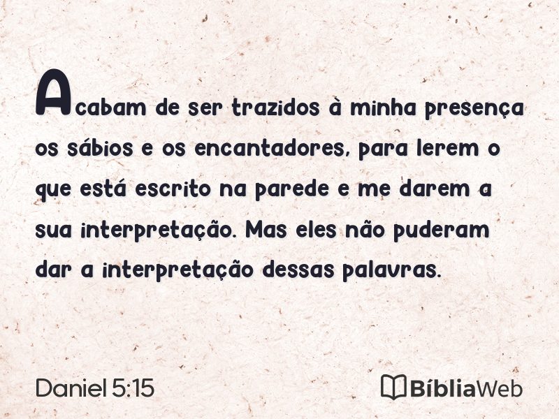 Daniel 5:15 em imagem para compartilhar
