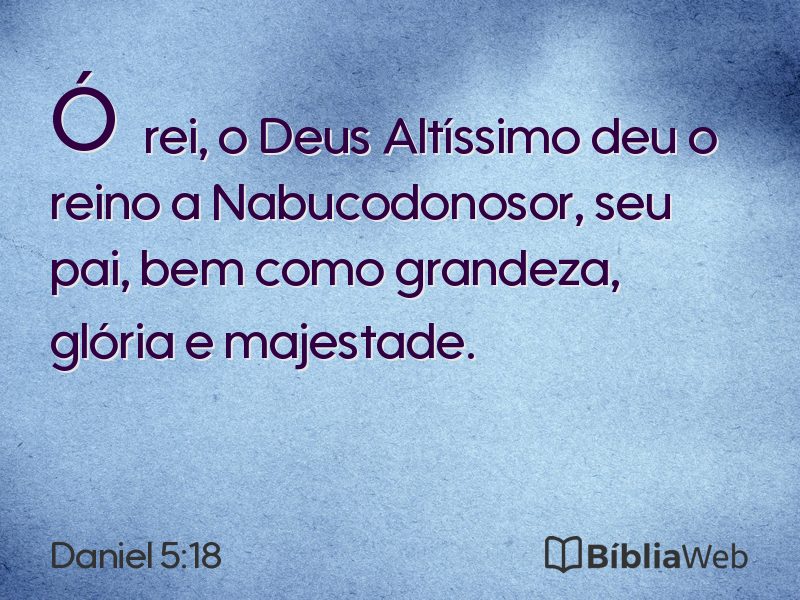 Daniel 5:18 em imagem para compartilhar