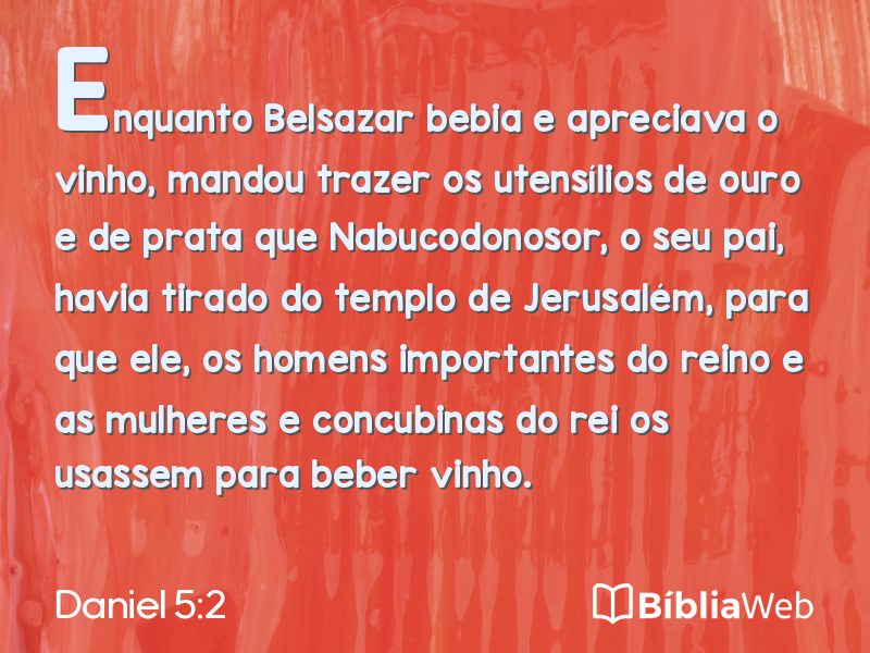 Daniel 5:2 em imagem para compartilhar