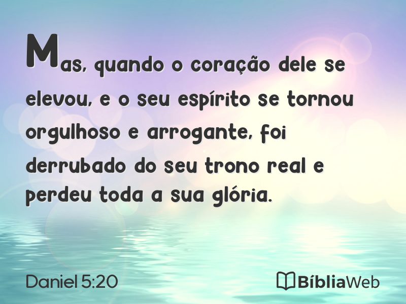 Daniel 5:20 em imagem para compartilhar