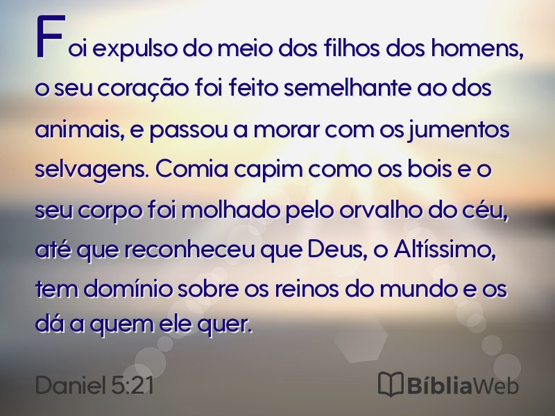 Daniel 5:21 em imagem para compartilhar