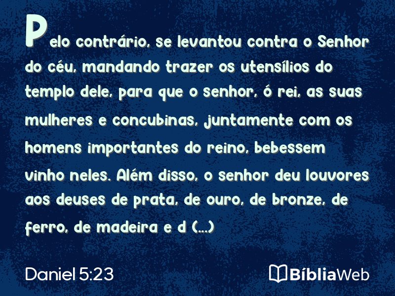Daniel 5:23 em imagem para compartilhar