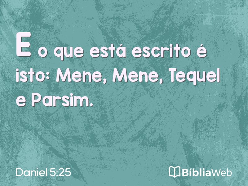 Daniel 5:25 em imagem para compartilhar