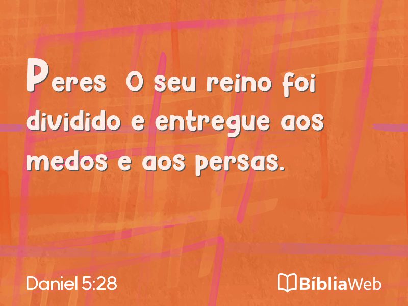 Daniel 5:28 em imagem para compartilhar