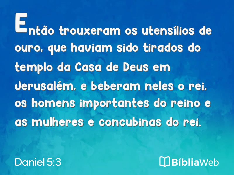 Daniel 5:3 em imagem para compartilhar