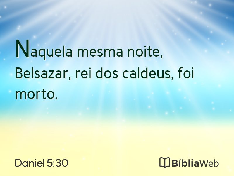 Daniel 5:30 em imagem para compartilhar