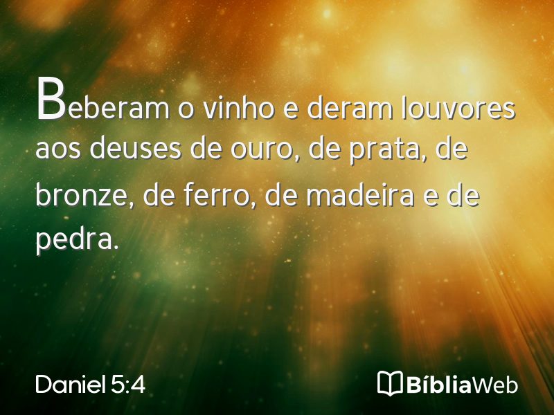 Daniel 5:4 em imagem para compartilhar