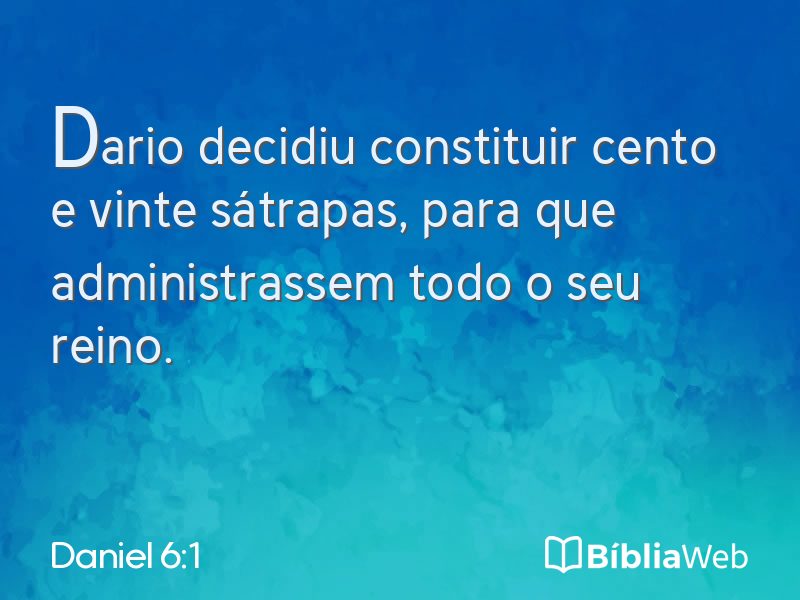 Daniel 6:1 em imagem para compartilhar
