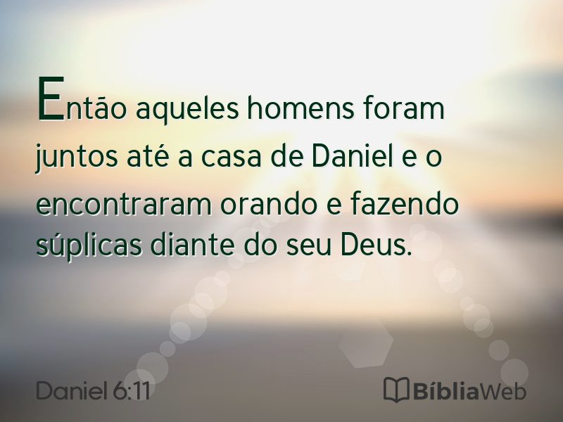 Daniel 6:11 em imagem para compartilhar