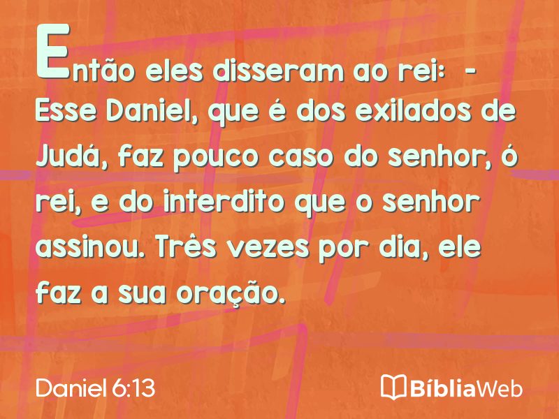 Daniel 6:13 em imagem para compartilhar