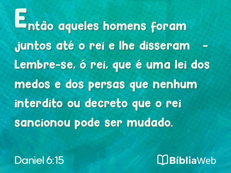 Daniel 6:15 em imagem para compartilhar