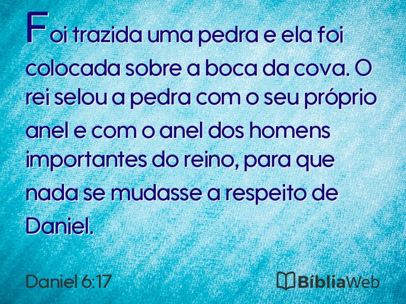 Daniel 6:17 em imagem para compartilhar