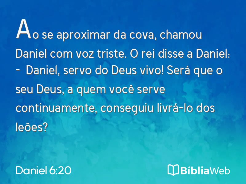 Daniel 6:20 em imagem para compartilhar