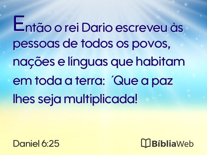 Daniel 6:25 em imagem para compartilhar