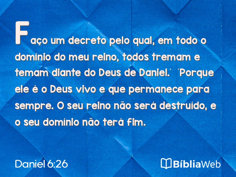 Daniel 6:26 em imagem para compartilhar