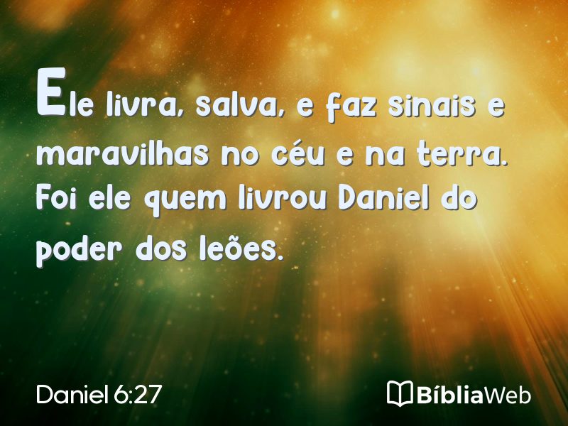 Daniel 6:27 em imagem para compartilhar