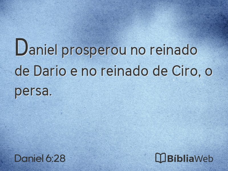 Daniel 6:28 em imagem para compartilhar