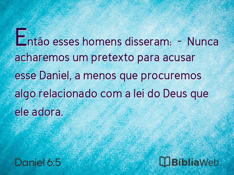 Daniel 6:5 em imagem para compartilhar