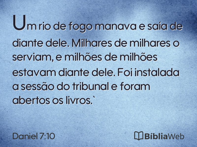Daniel 7:10 em imagem para compartilhar