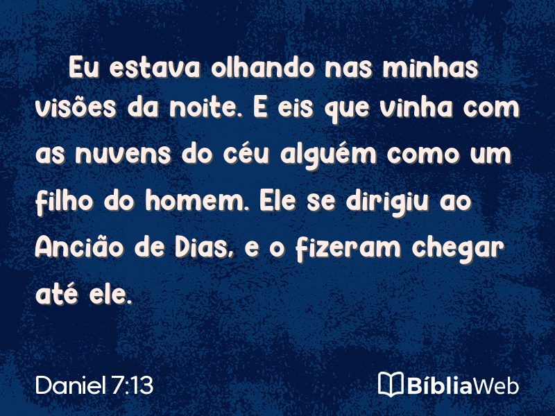 Daniel 7:13 em imagem para compartilhar