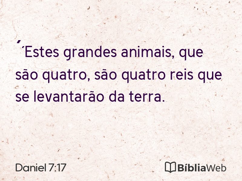 Daniel 7:17 em imagem para compartilhar