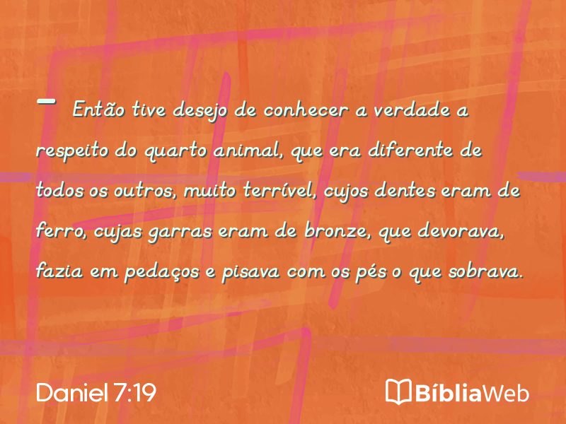Daniel 7:19 em imagem para compartilhar