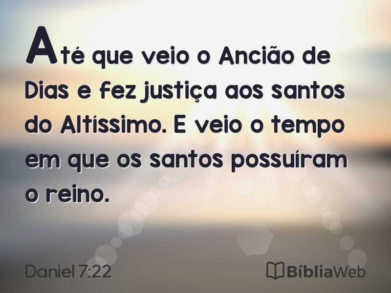 Daniel 7:22 em imagem para compartilhar
