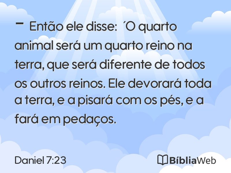 Daniel 7:23 em imagem para compartilhar