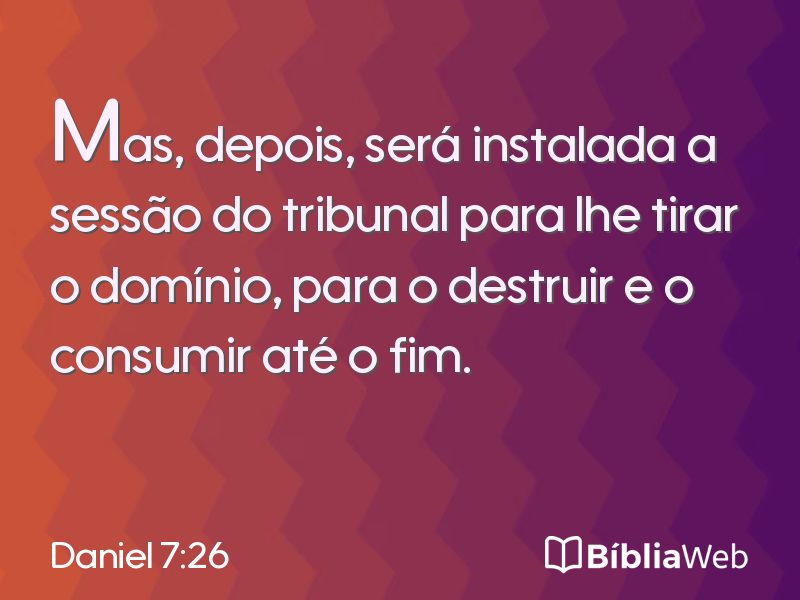 Daniel 7:26 em imagem para compartilhar