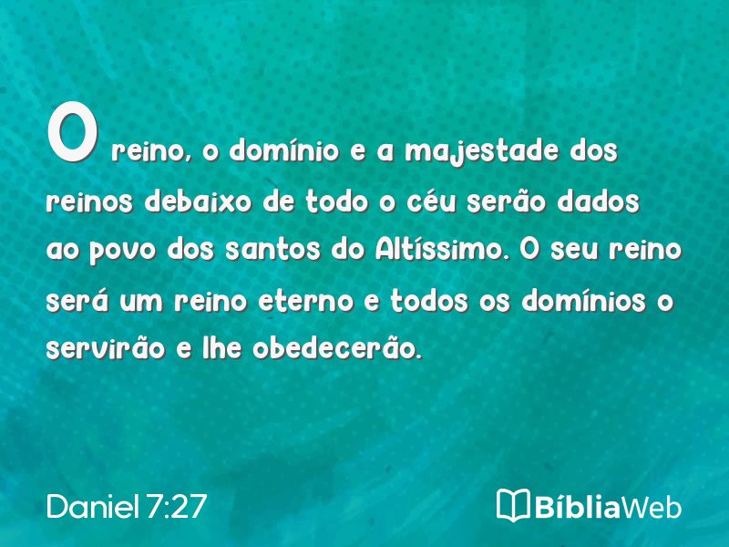 Daniel 7:27 em imagem para compartilhar