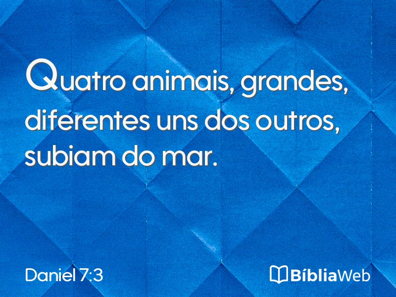 Daniel 7:3 em imagem para compartilhar