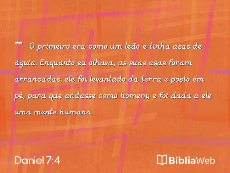 Daniel 7:4 em imagem para compartilhar